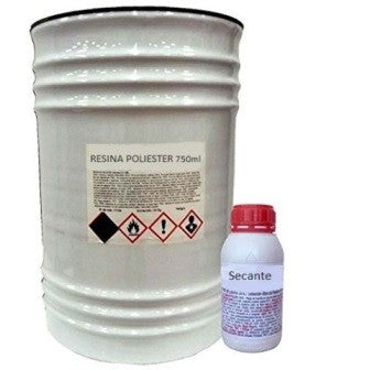 Resina Poliéster 750ml + Secante